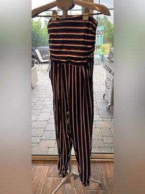Striped Jumper - Navy, White & Deep Red sz Medium